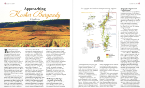 "Approaching Kosher Burgundy" by Yossie Horwitz is one of the two cover stories