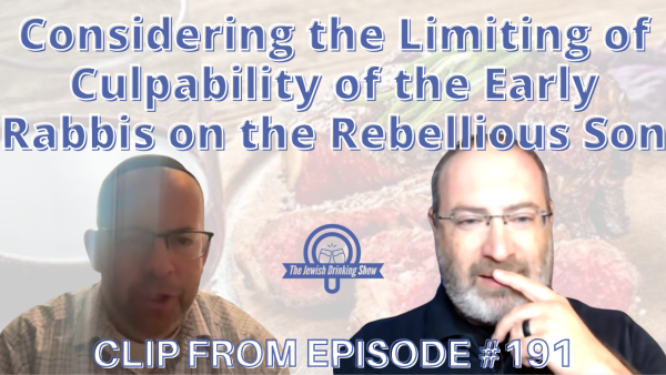 Considering the Limiting of Culpability of the Early Rabbis on the Rebellious Son [Video Clip]